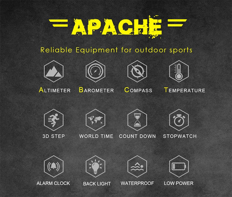 NORTH EDGE Sport da uomo Orologio digitale Ore Corsa Nuoto Esercito militare Orologi Altimetro Barometro Bussola impermeabile 50 m