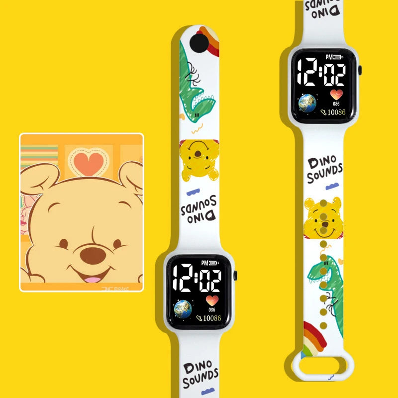 Orologio LED Bambini con Personaggi Cartoon – Stitch e Amici