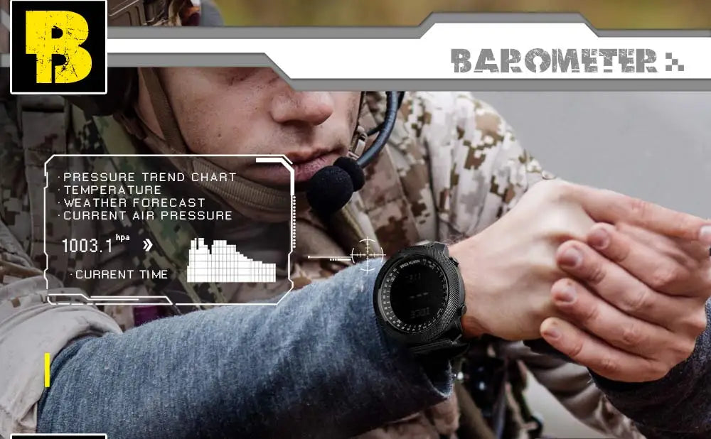 NORTH EDGE Sport da uomo Orologio digitale Ore Corsa Nuoto Esercito militare Orologi Altimetro Barometro Bussola impermeabile 50 m